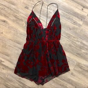 Tobi velvet romper